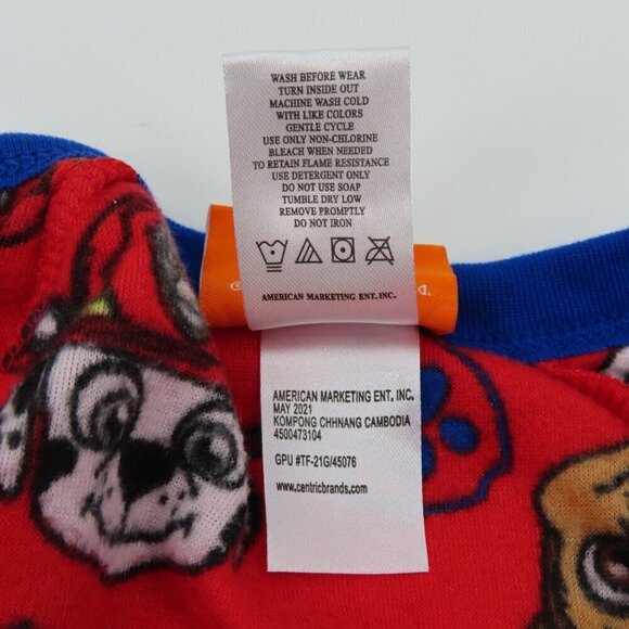 Nickelodeon PAW Patrol 3T Red Fleece Zip Gripper Feet Pajamas One Piece NEW - Picture 7 of 8